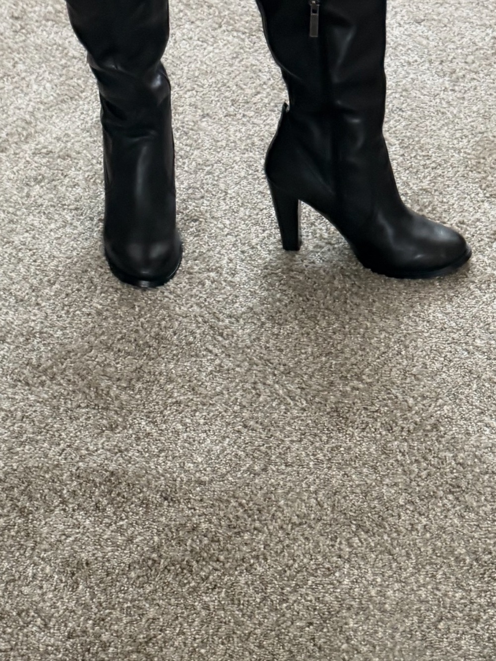 Women's Harley Davidson Black High-Heel Knee Boots
